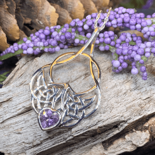 Endless Love Celtic Knot Necklace - Amethyst