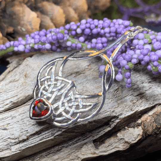 Endless Love Celtic Knot Necklace - Garnet
