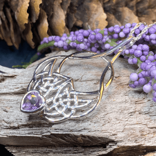 Endless Love Celtic Knot Necklace - Amethyst