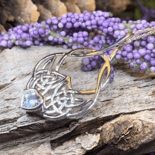 Endless Love Celtic Knot Necklace - Diamond Zirconia