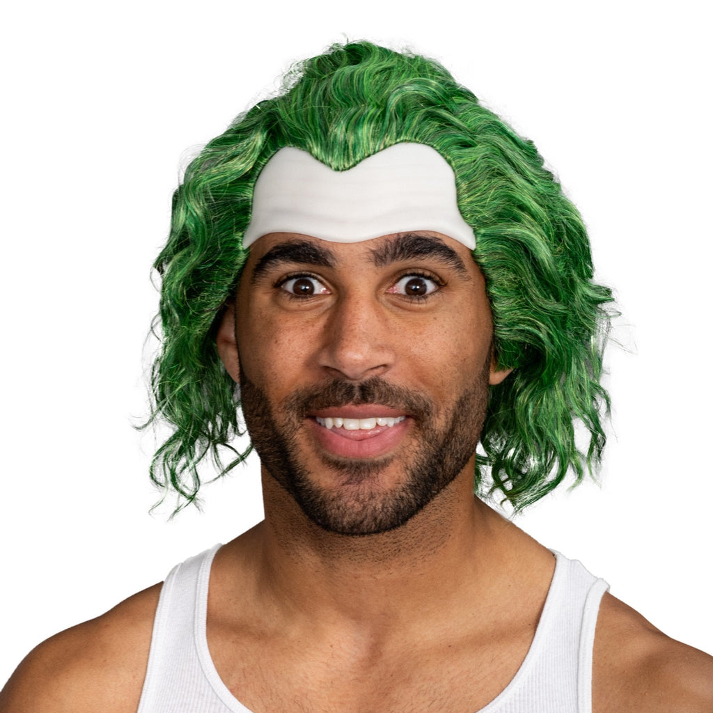 Psycho Clown Joke Villain Green Hair Wig