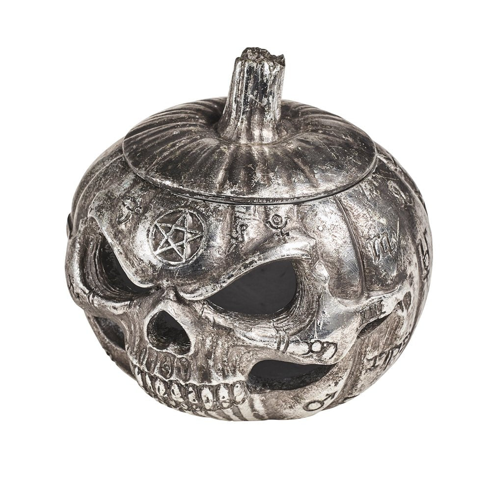 Pumpkin Skull Pot Trinket Box-1