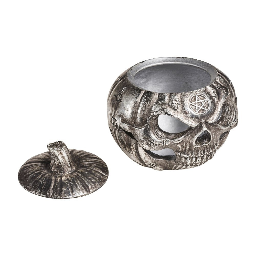 Pumpkin Skull Pot Trinket Box-2