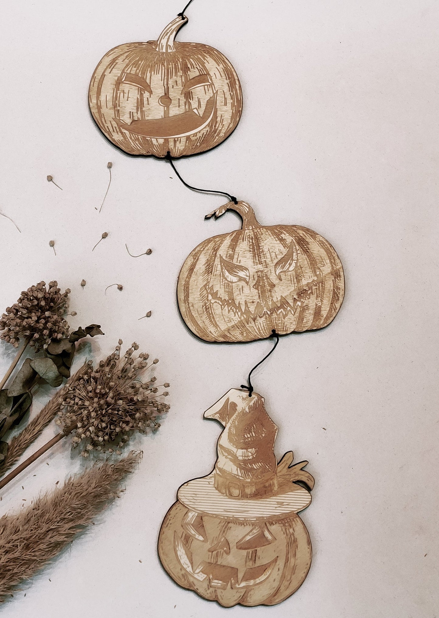 Pumpkins Halloween Party Supply - Wooden Ornament - Home Decor