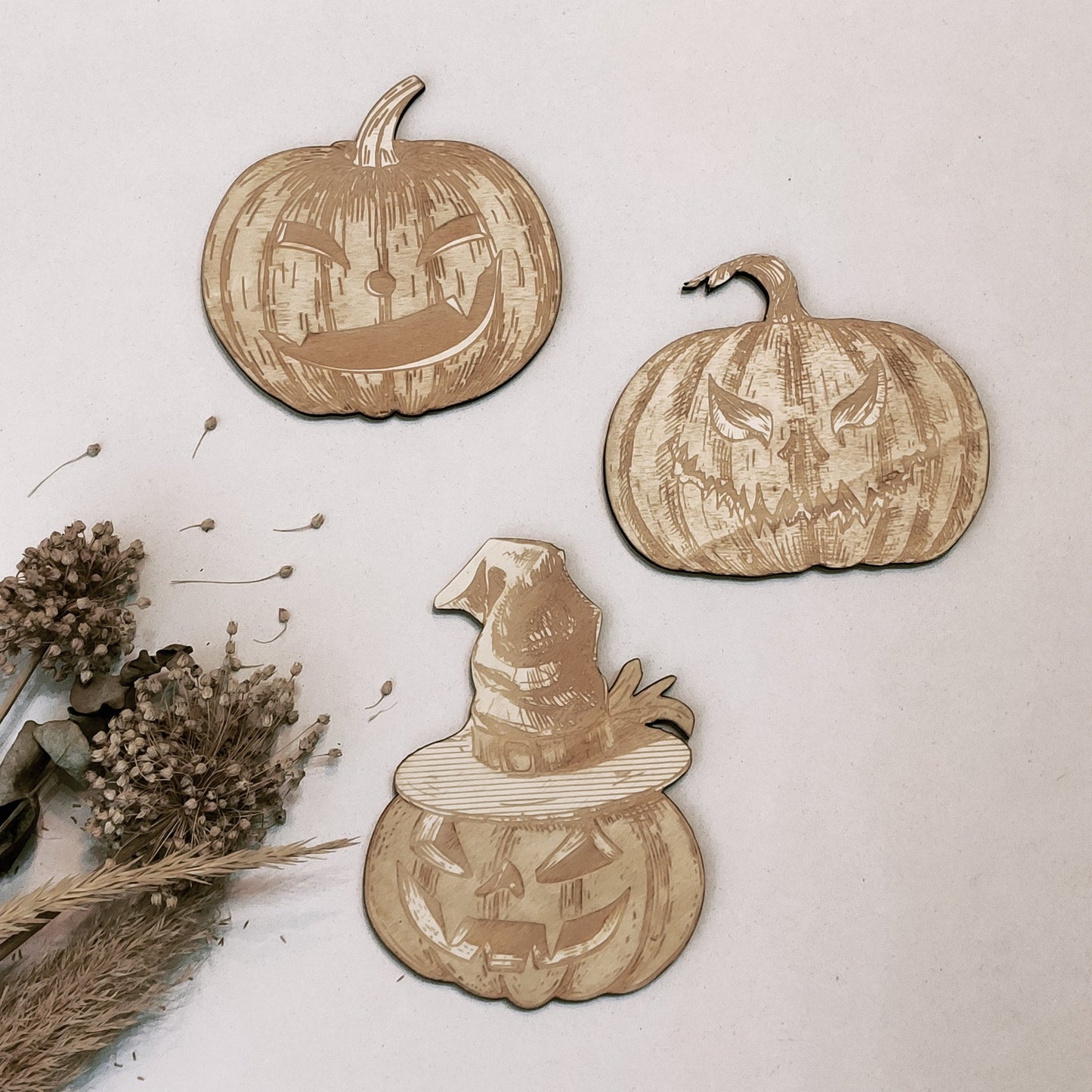 Pumpkins Halloween Party Supply - Wooden Ornament - Home Decor