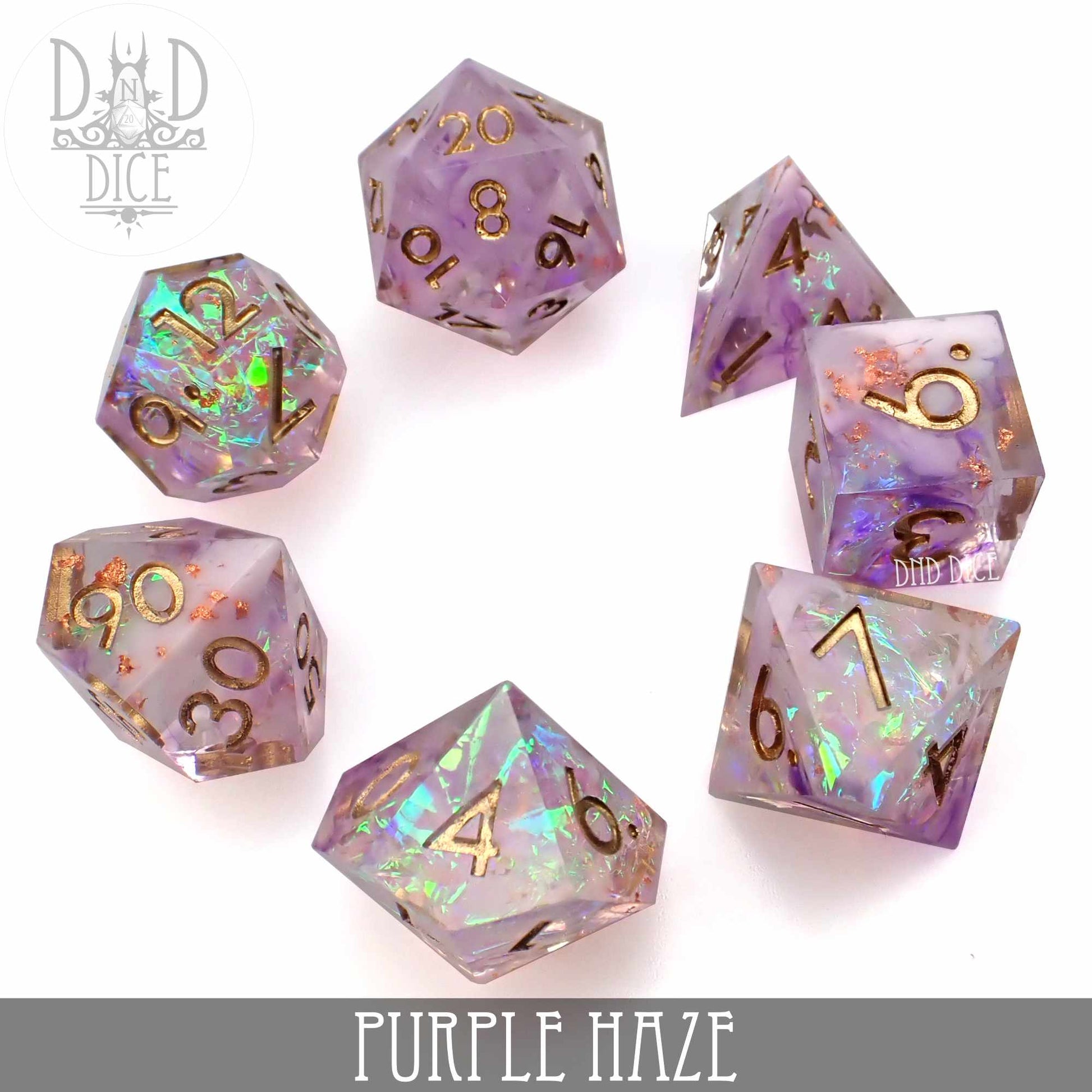 Purple Haze Handmade Dice Set