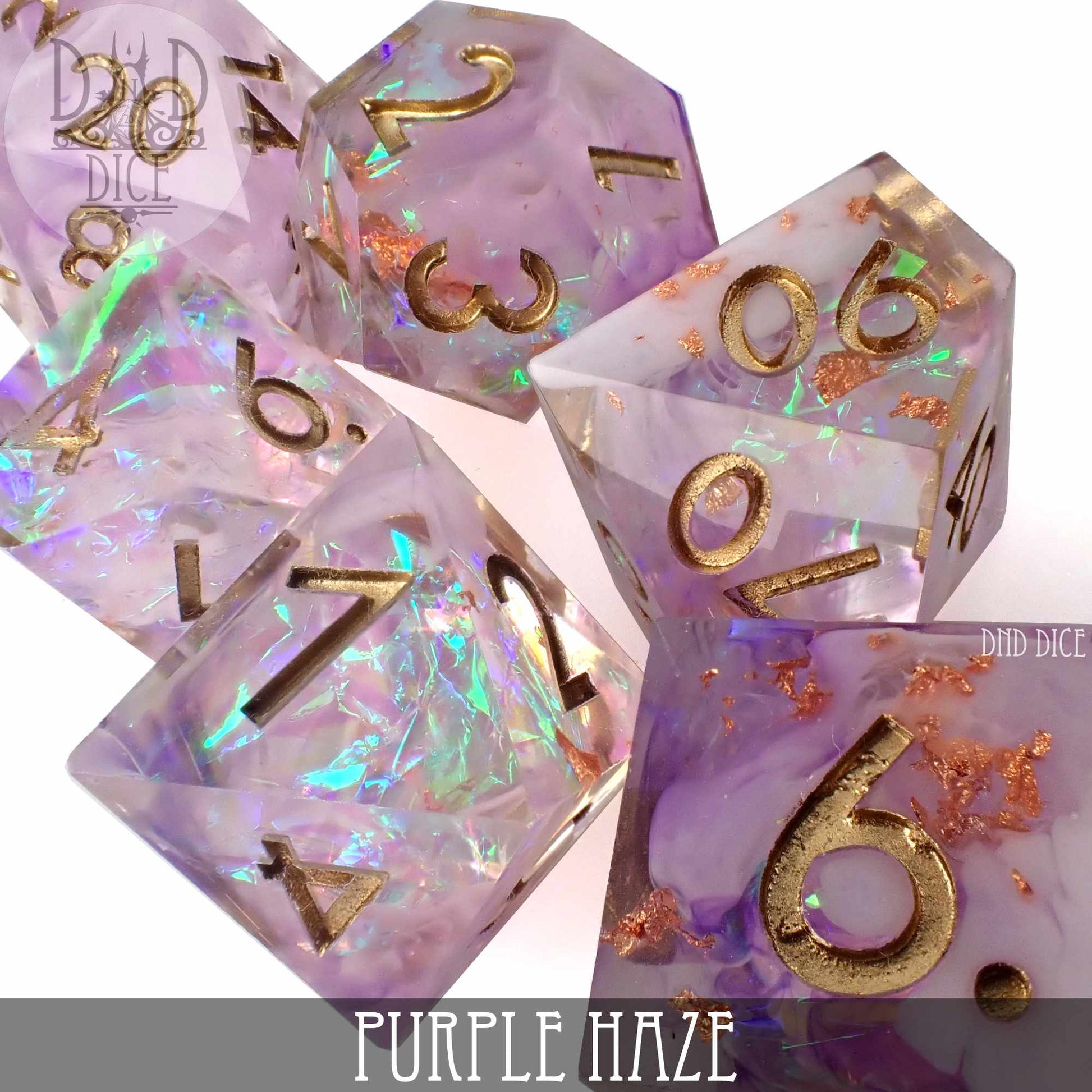 Purple Haze Handmade Dice Set