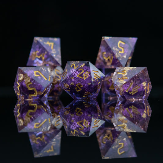 Purple Mage Liquid Core Dice Set