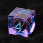 Purple resin dice with sharp edges Quicksand fang monster