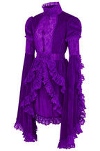 Purple Velvet & Lace Ruffled Jacket