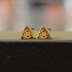 Yu-Gi-Oh!™ Millennium Puzzle Stud Earrings - Chrome / Pair