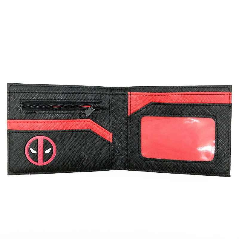 PVC Marvel Hero Deadpool Wallet Short Purse with Coin Pocket Gift for Boys Wholesale