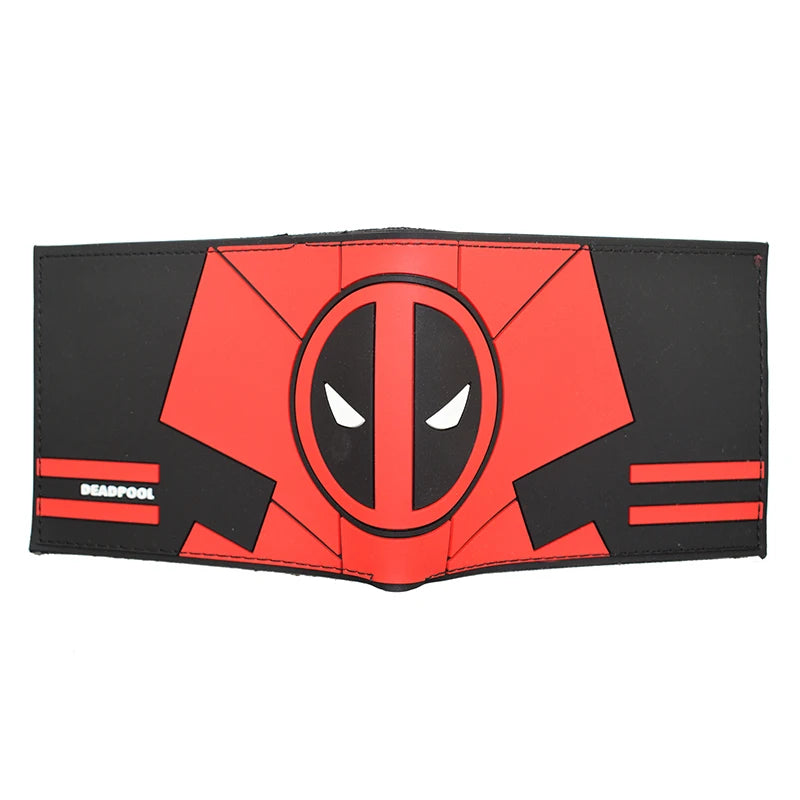 PVC Marvel Hero Deadpool Wallet Short Purse with Coin Pocket Gift for Boys Wholesale