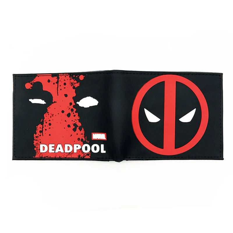 PVC Marvel Hero Deadpool Wallet Short Purse with Coin Pocket Gift for Boys Wholesale