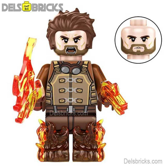 Pyro from Deadpool & Wolverine Movie Lego Minifigures Custom Toys - 