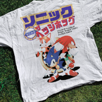 Faded Japanese 'Team Sonic' Promo Washed White Tee