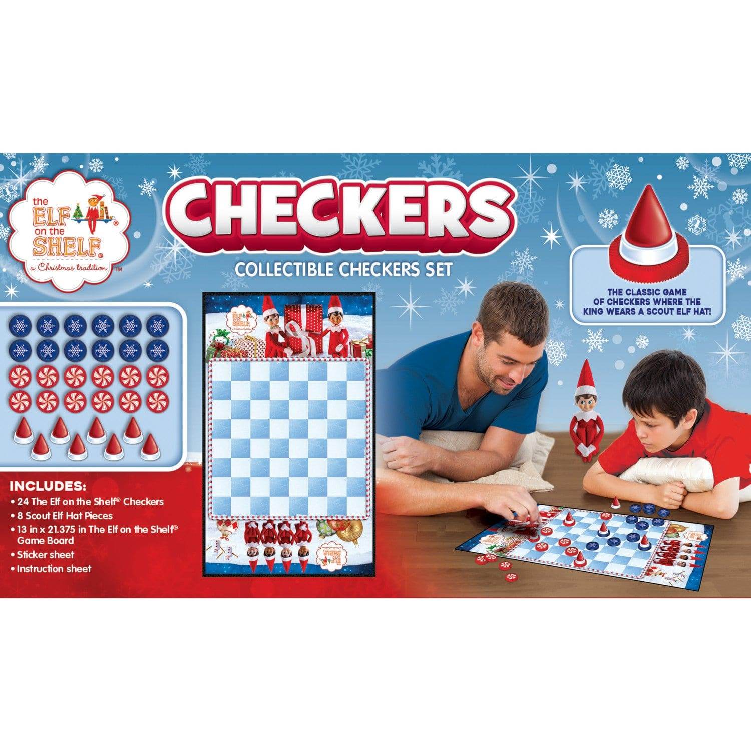 Elf on the Shelf Checkers Board Game - 