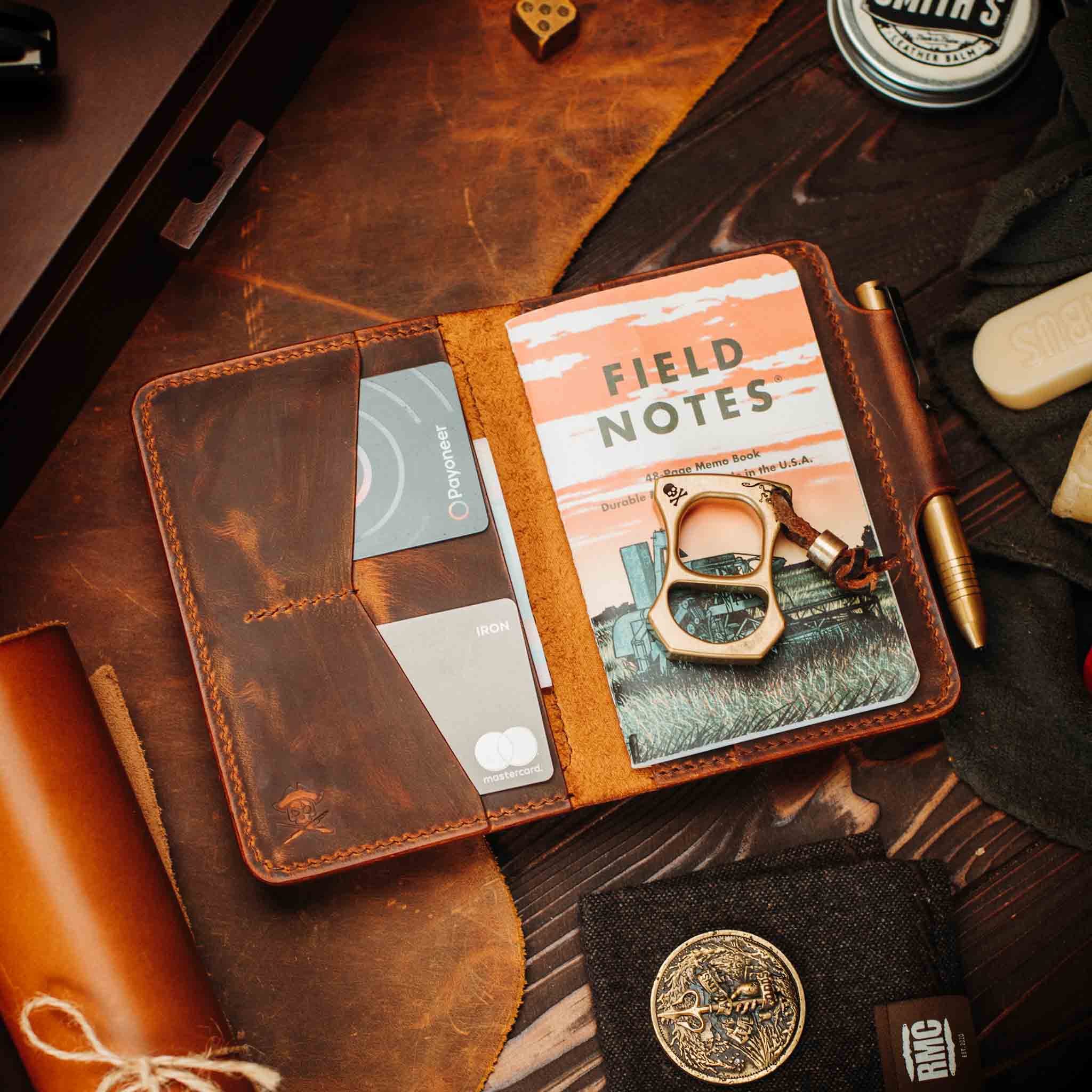 Quartermaster v2 – Leather Passport Wallet with Velcro | Pirate Goods