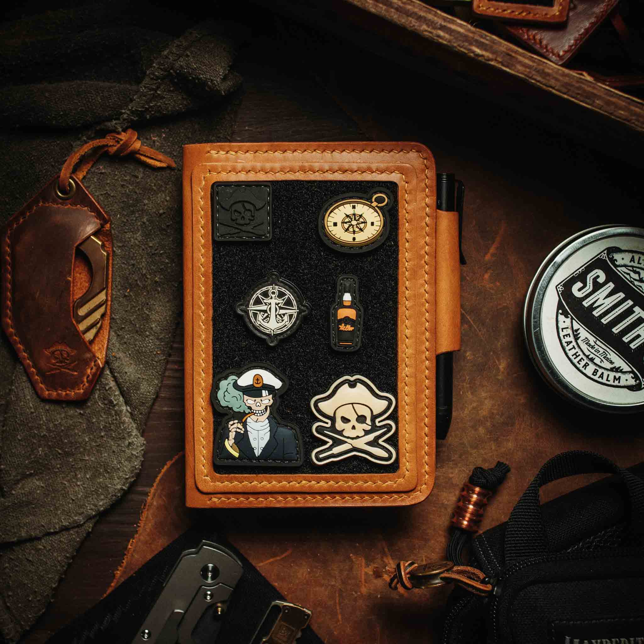 Quartermaster v2 – Leather Passport Wallet with Velcro | Pirate Goods
