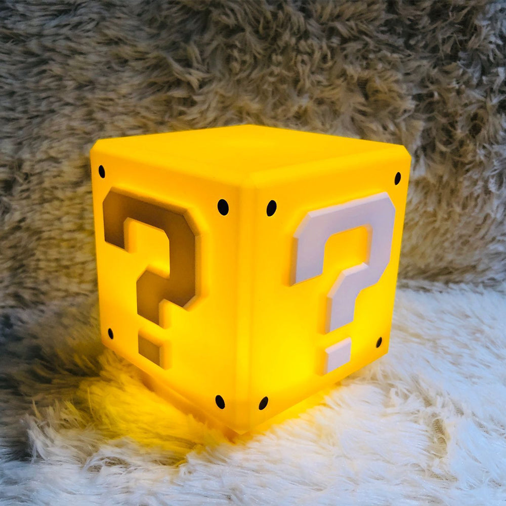 Question Block Night Light with Sound -USB Rechargeable