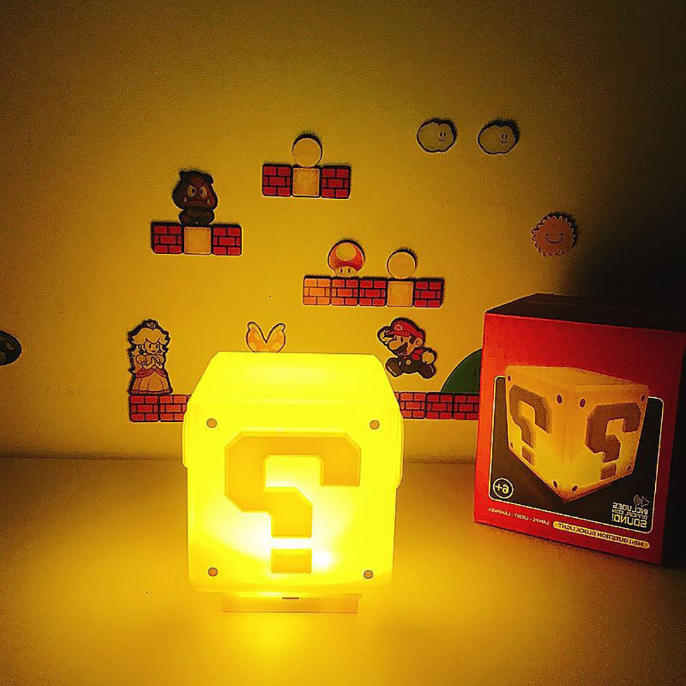 Question Block Night Light with Sound -USB Rechargeable