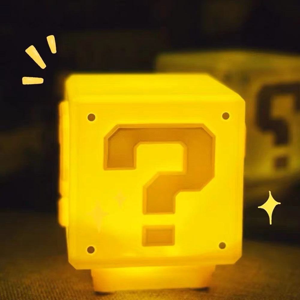 Question Block Night Light with Sound -USB Rechargeable