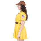 Racine Belles AAGPBL Baseball Women's Halloween Cosplay Costume Dress