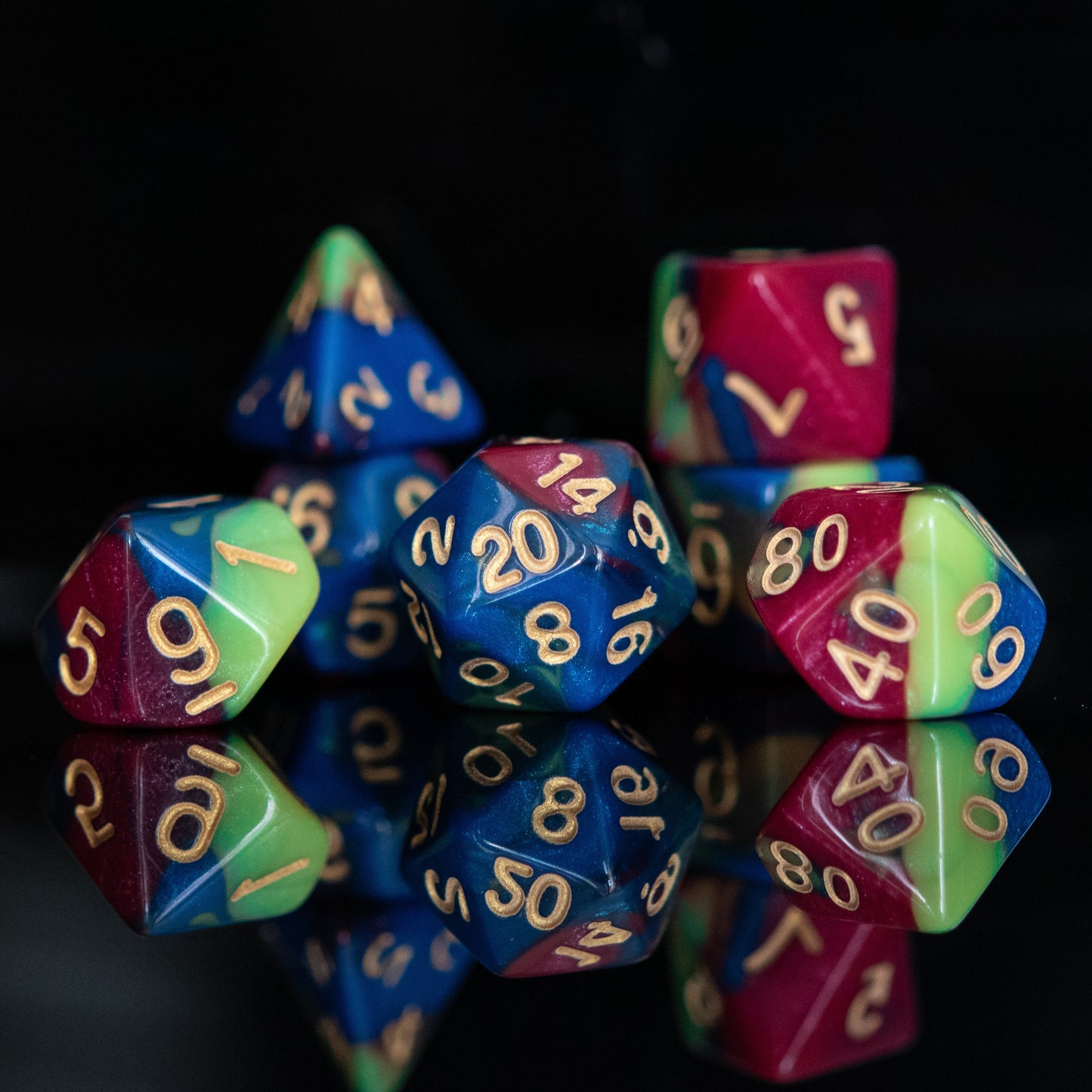 Radio Waves Acrylic Dice Set