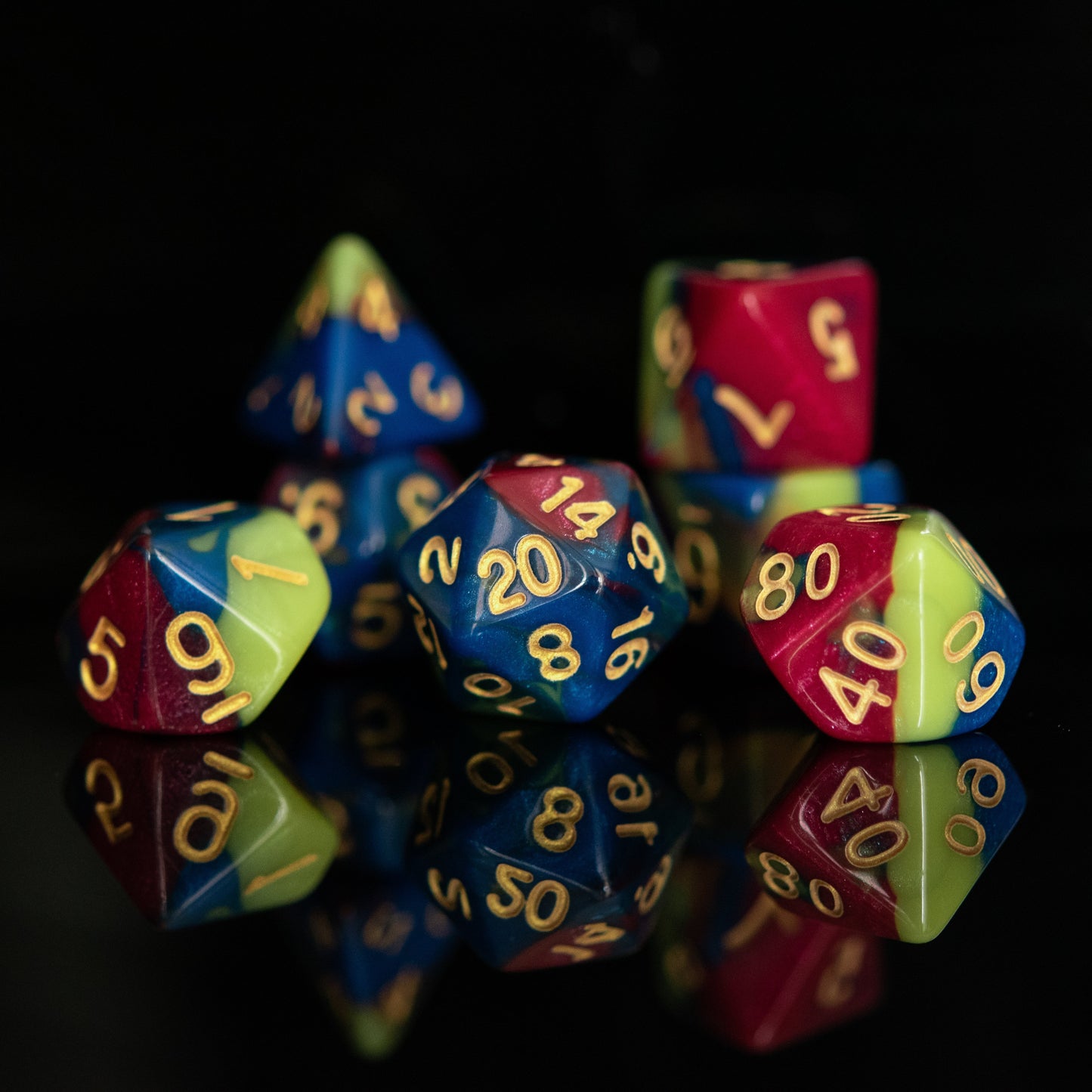 Radio Waves Acrylic Dice Set