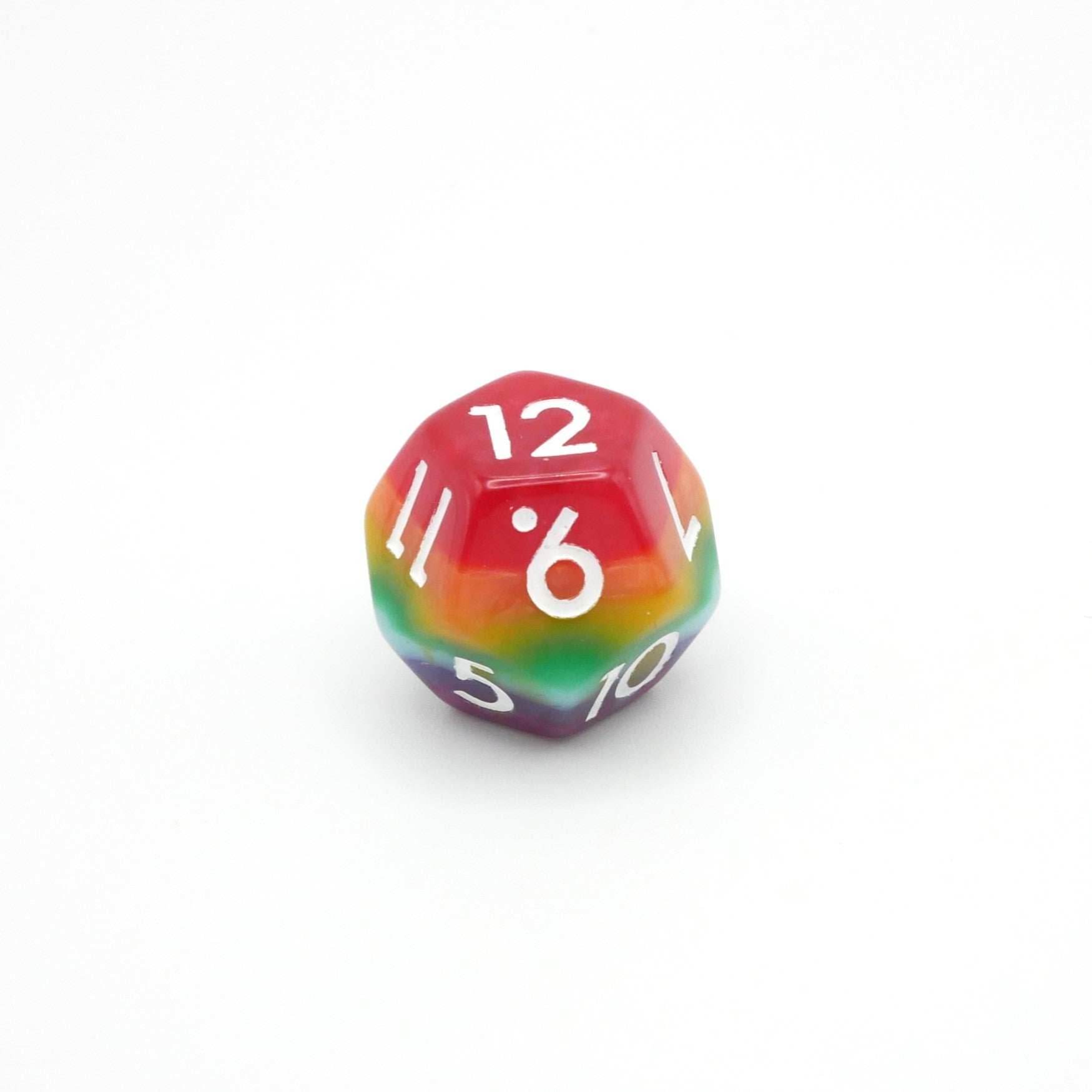 Rainbow Redux - 7 Piece DnD Dice Set | Acrylic RPG Gaming Dice - 