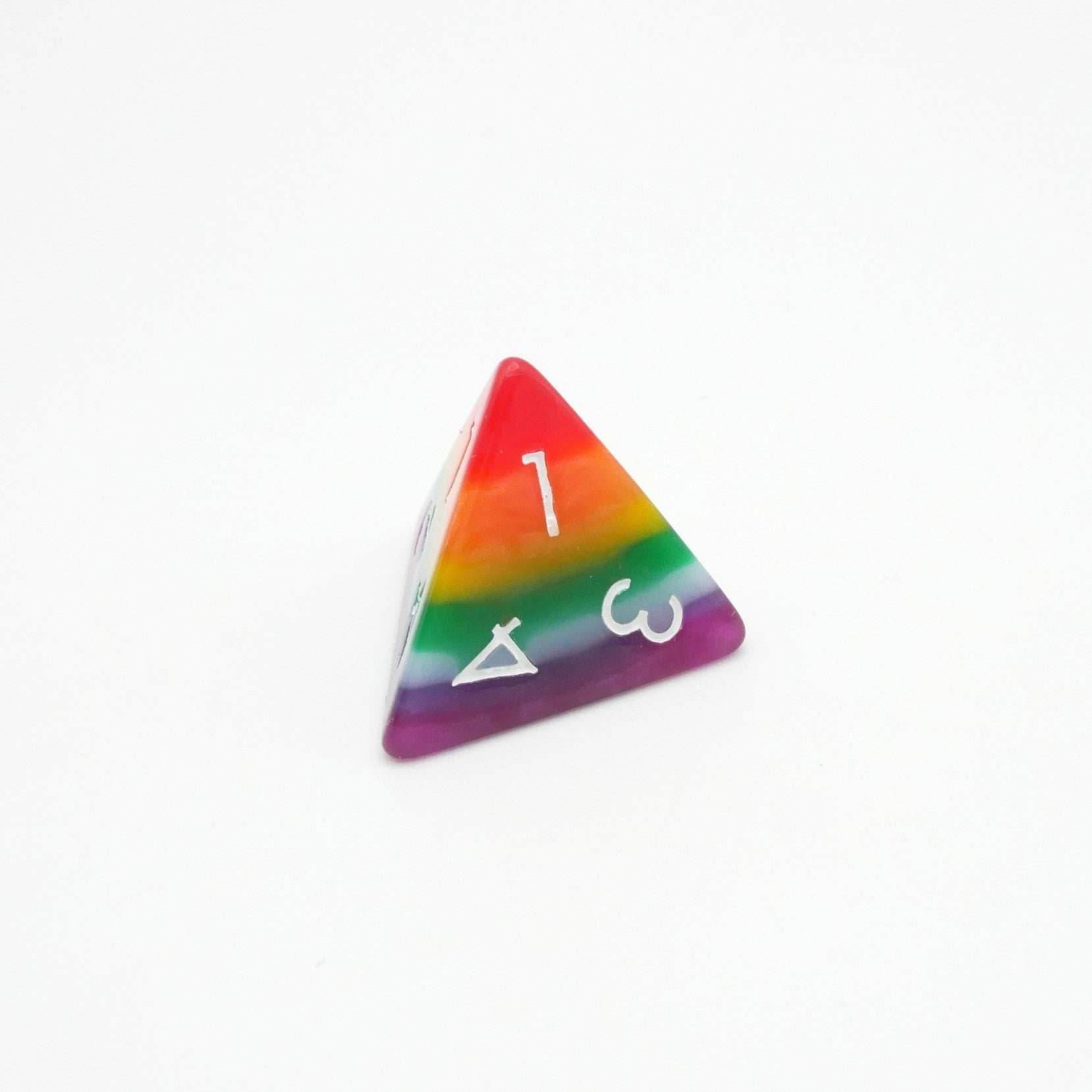 Rainbow Redux - 7 Piece DnD Dice Set | Acrylic RPG Gaming Dice - 