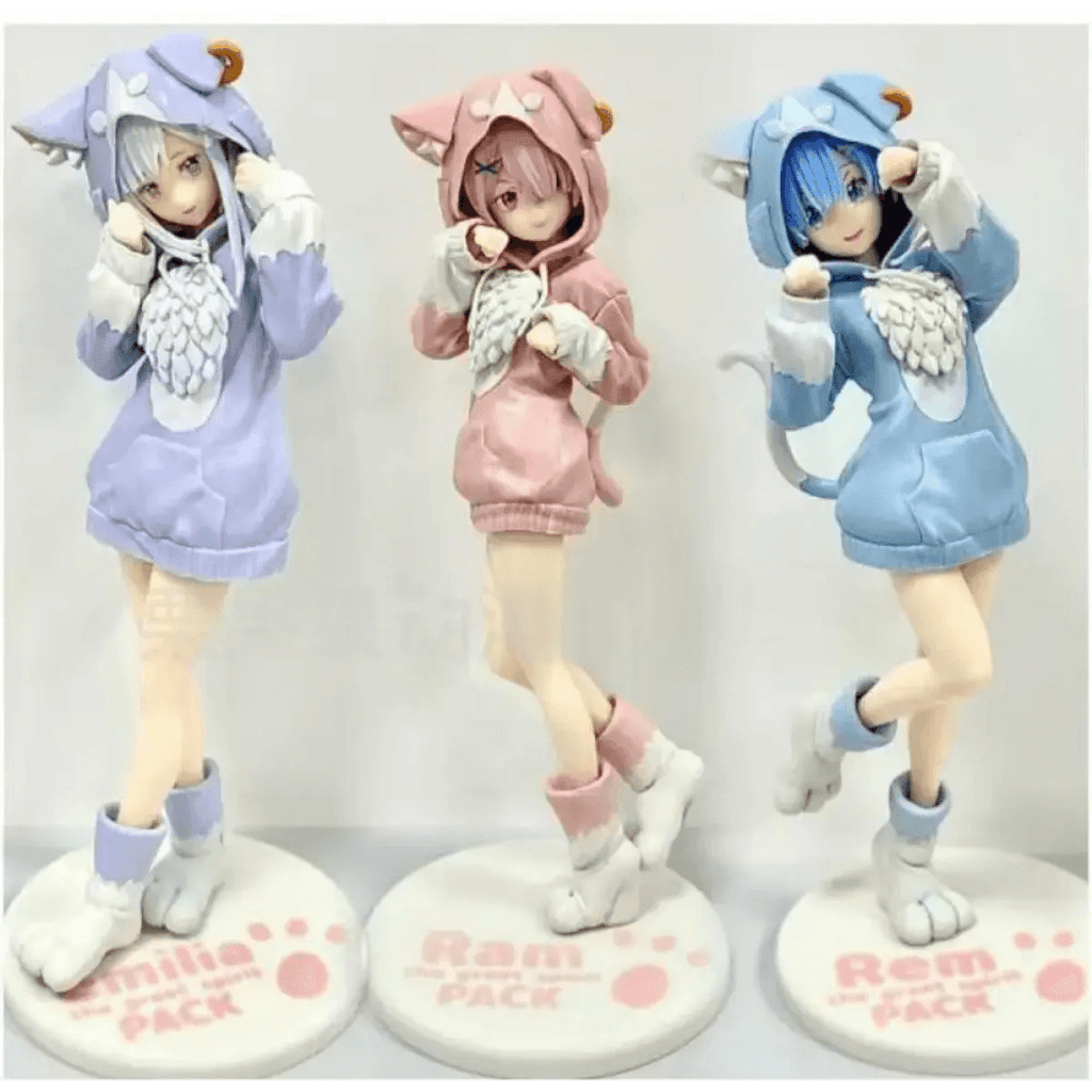 Rem & Ram Anime Figures - Pink