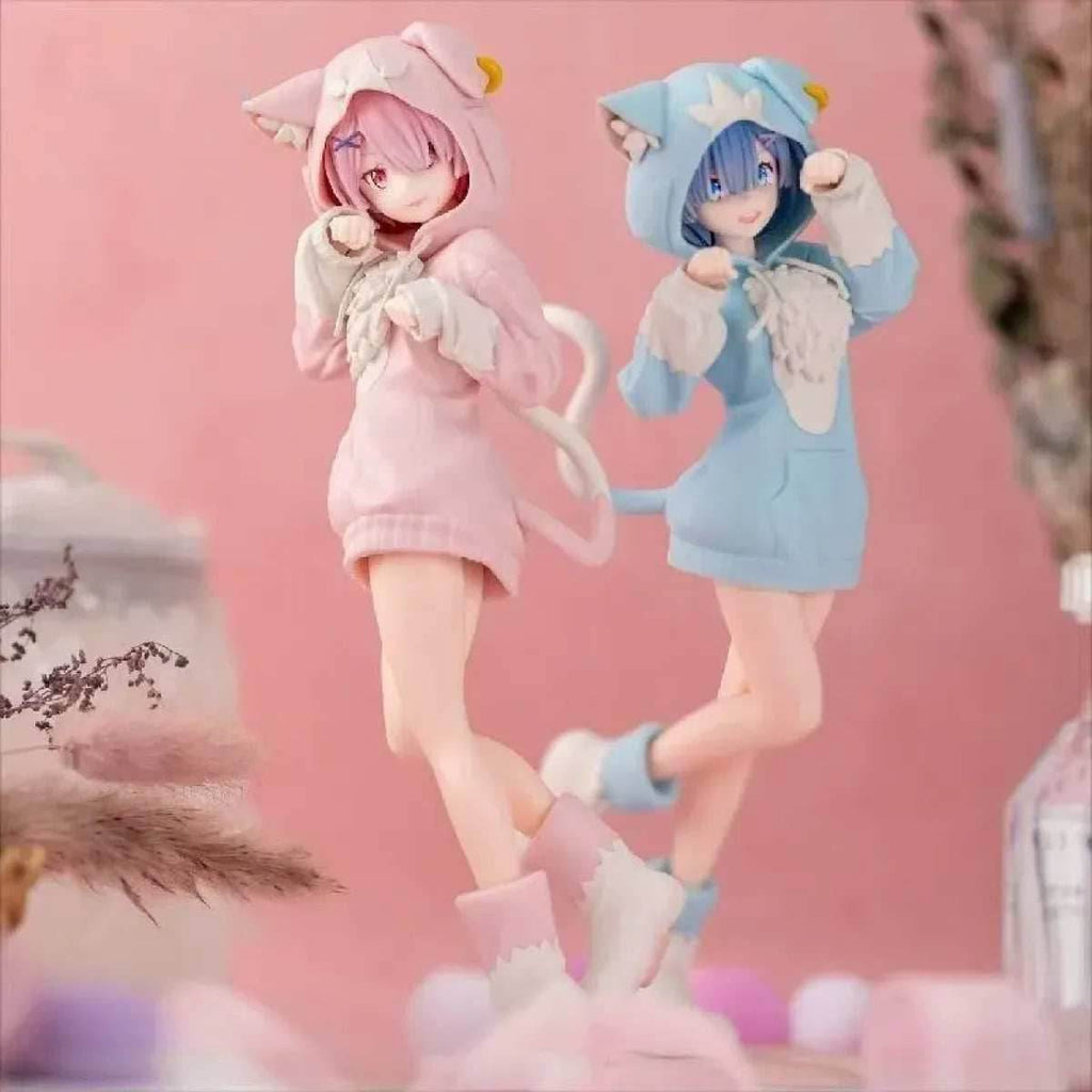 Rem & Ram Anime Figures - Pink