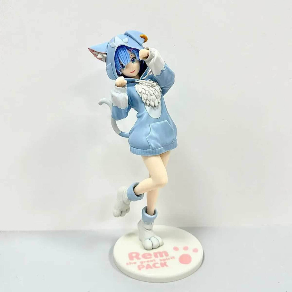 Rem & Ram Anime Figures - Blue