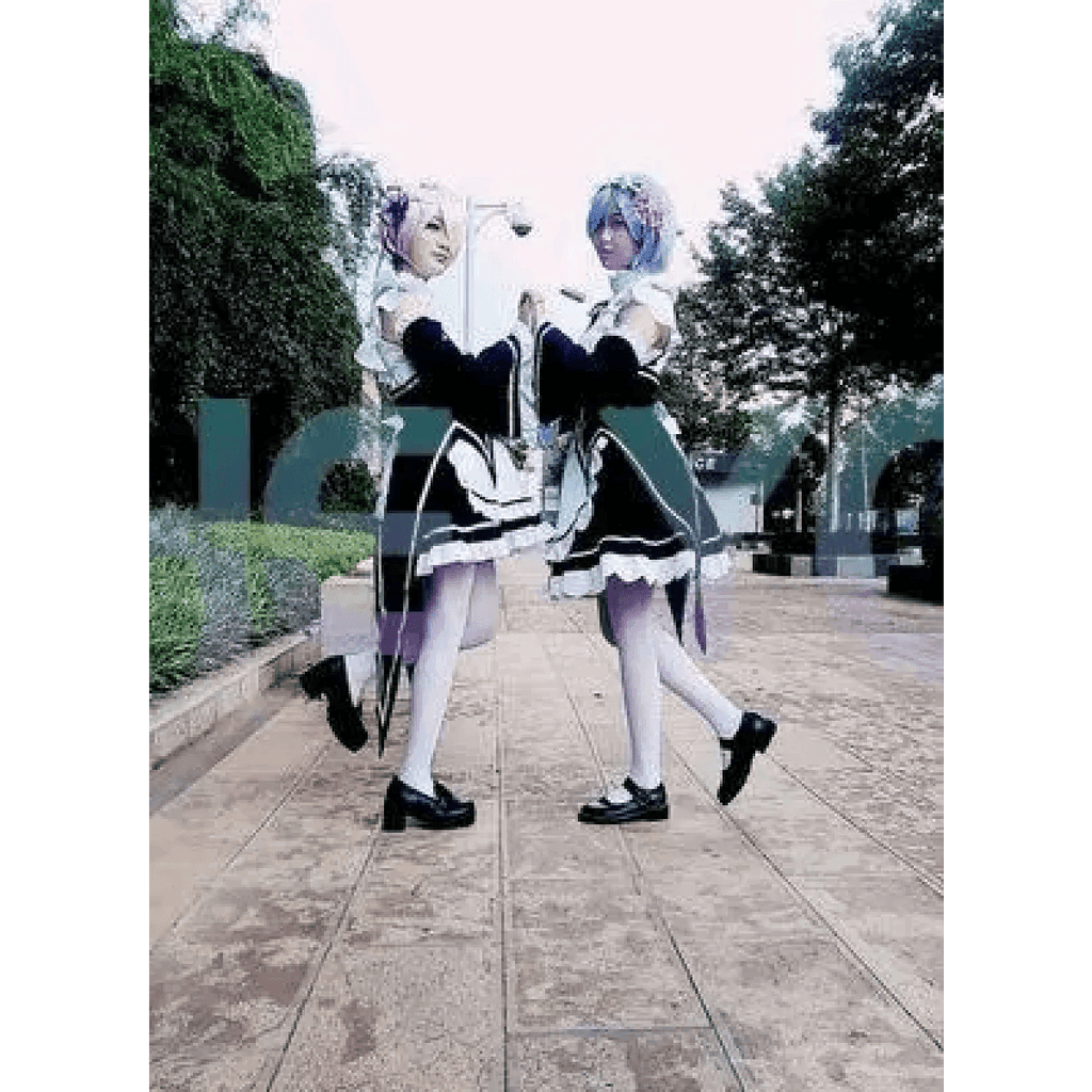 Ram Rem Cosplay Costume - Re:Zero Kara Hajimeru Isekai Seikatsu - Black Maid Outfit - Package 1 / S