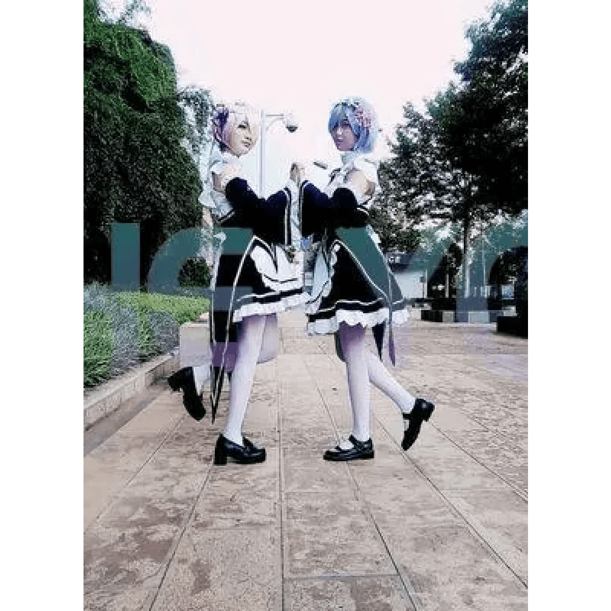 Ram Rem Cosplay Costume - Re:Zero Kara Hajimeru Isekai Seikatsu - Black Maid Outfit - Package 1 / S