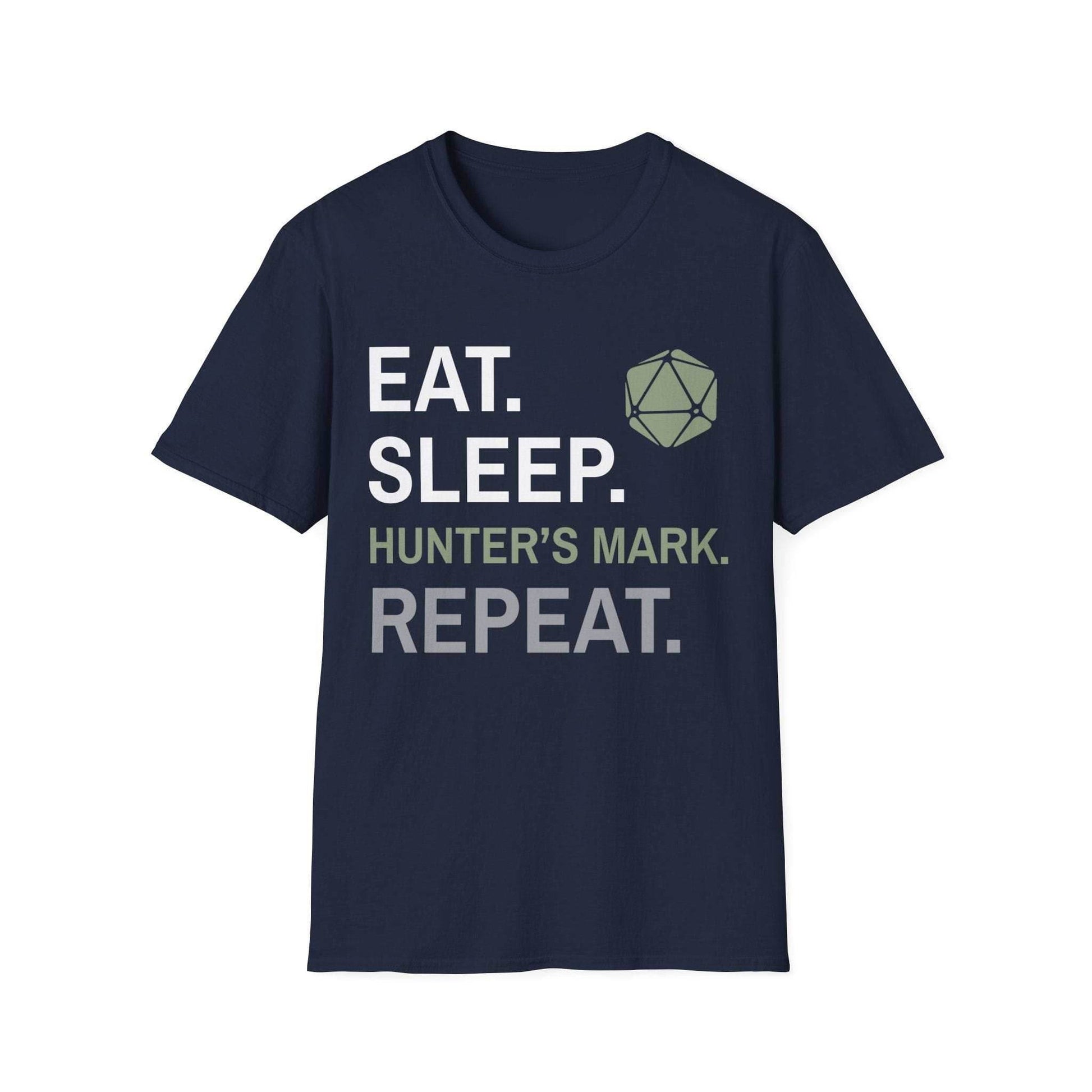 Ranger Class T-Shirt – 'Eat, Sleep, Hunter's Mark, Repeat' - Navy / S