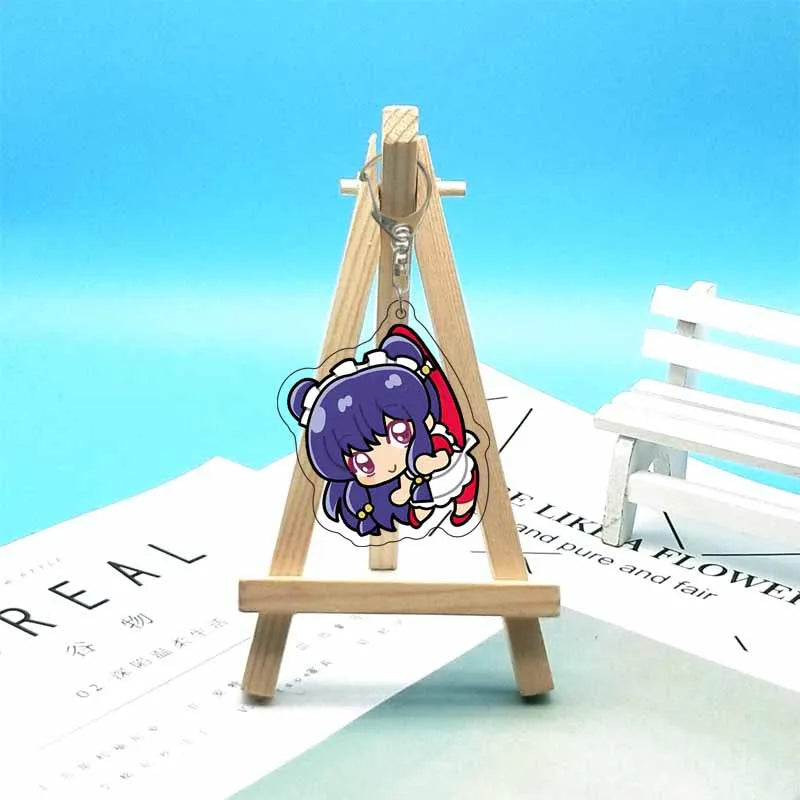 Ranma 1/2 Tendou Akane Anime Acrylic Keychain Friends Gift Girl Pendant Jewelry Cute Creative Fashion Key Ring Bag Charms