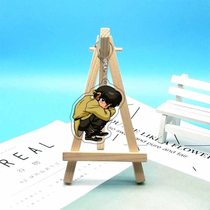 Ranma 1/2 Tendou Akane Anime Acrylic Keychain Friends Gift Girl Pendant Jewelry Cute Creative Fashion Key Ring Bag Charms