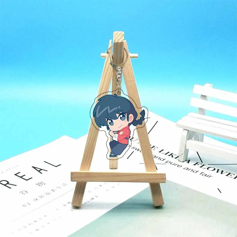 Ranma 1/2 Tendou Akane Anime Acrylic Keychain Friends Gift Girl Pendant Jewelry Cute Creative Fashion Key Ring Bag Charms