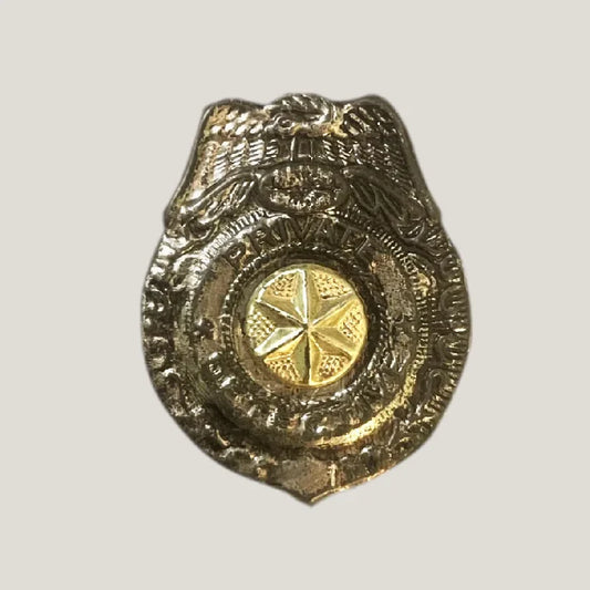 Antique Vintage 1950s Tin Special Police & Private Detective Badge on Original Card – Classic Dime Store Crime‑Fighter Memorabilia
