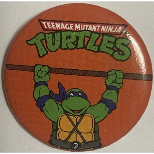 Vintage 1990 Teenage Mutant Ninja Turtles Movie Pin — Donatello | Button‑Up Co.