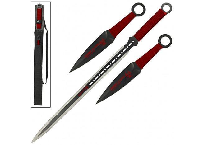 Zombie Slayer Recovery Crew Ninja Sword Throwing Knife Set-0