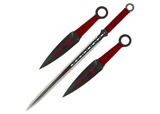 Zombie Slayer Recovery Crew Ninja Sword Throwing Knife Set-4