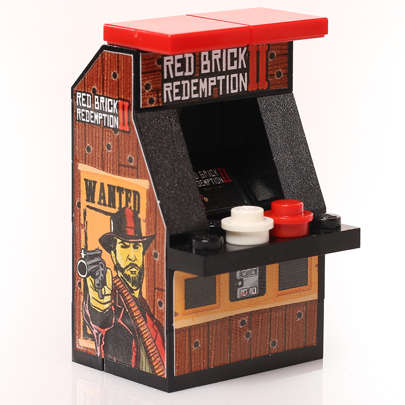 Red Brick Redemption II Minifig Arcade Game made using LEGO parts - B3 Customs