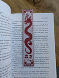 Red Dragon & Floral Pattern Bookmark Set – Artistic and Intricate Book Lovers’ Gift - Red Dragon