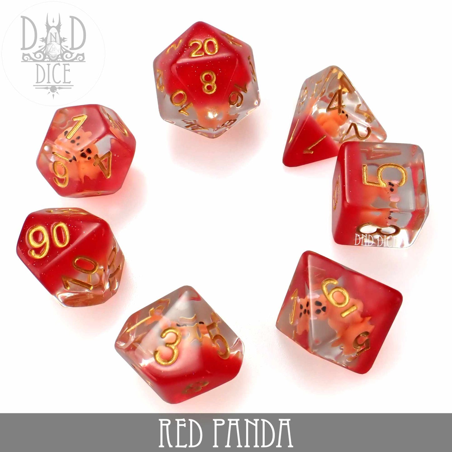 Red Panda Dice Set