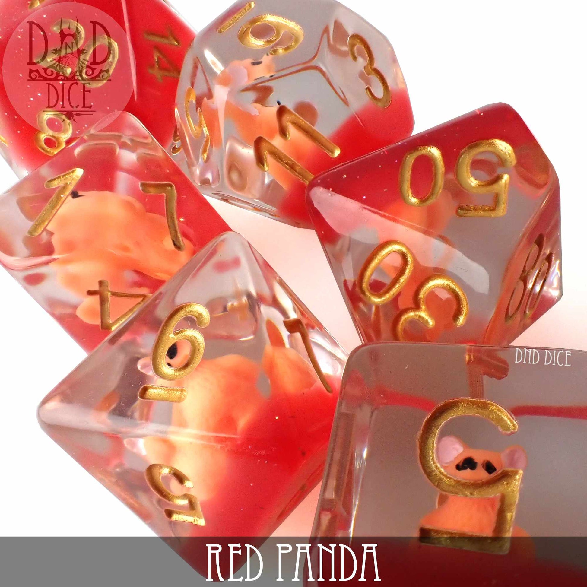 Red Panda Dice Set