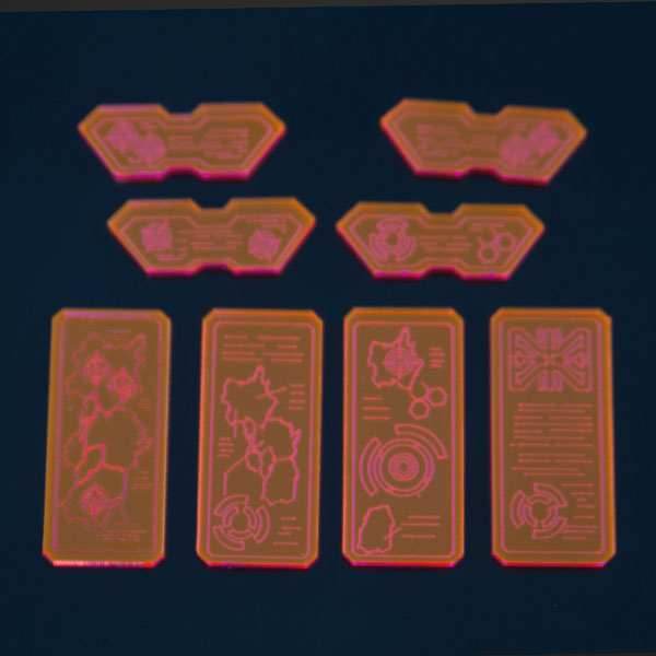 Fluorescent Scifi Screens - Communication Array / Fluorescent Red