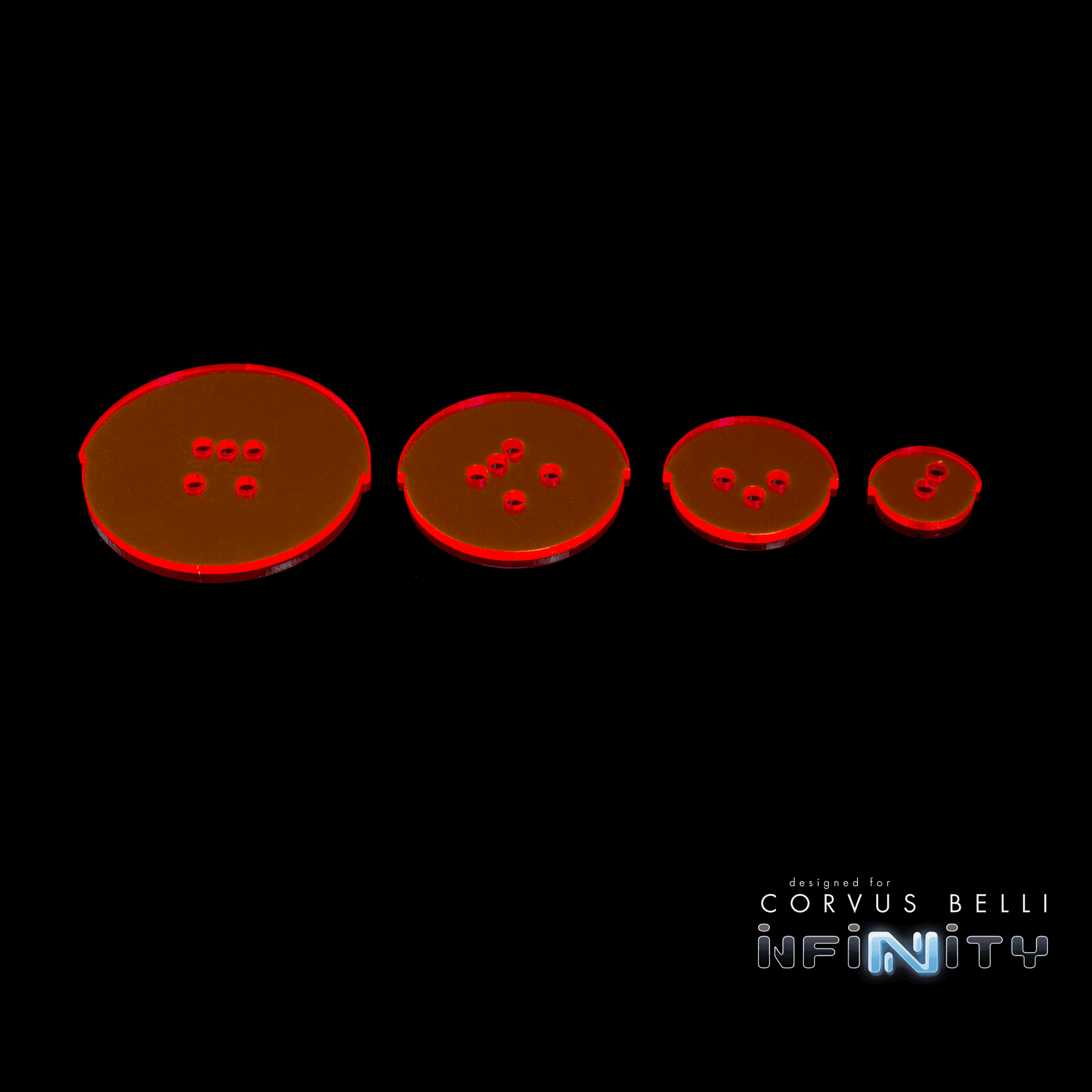 Line of Fire Status Discs - 25mm / Red